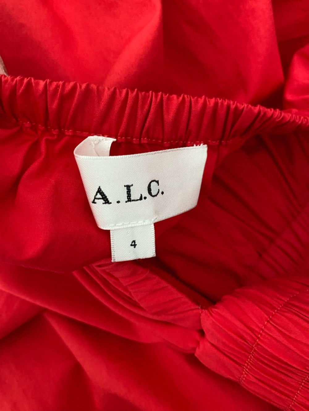 A.L.C. Rhodes Red Cotton Poplin Maxi Dress size 4 Long Sundress - Picture 8 of 9